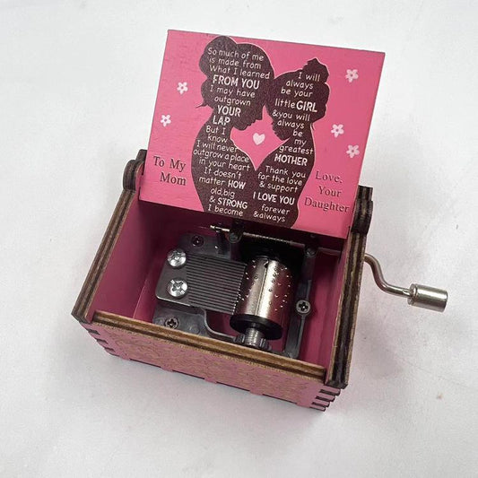 Mother's Day Music Box Hand-Cranked Wooden Music Box Classical Carving Music Box Ornaments