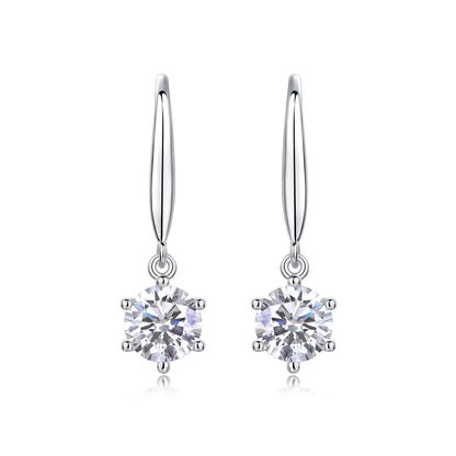 S925 Earrings Moissanite Vibrant Wind Long Style