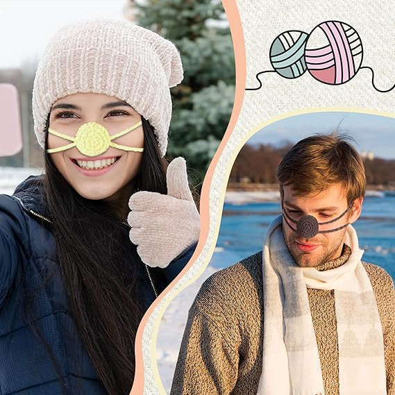 Winter Nose Warmer Knitted Comfortable Nose Cover Soft Ski Outdoor Activities Cold Weather Protection