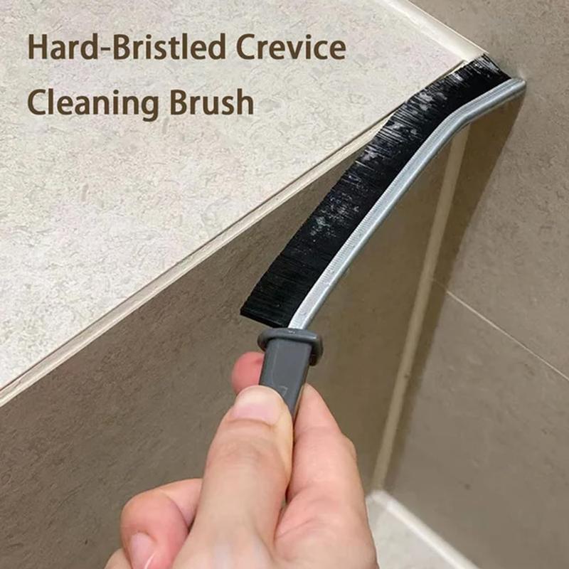 4 PCs Hard Bristle Crevice Cleaning Brush, Small Cleaning Brushes, Grout Cleaner Brush, Toilet Brush, Scrub Brush for Shower Tile, Skinny Gap Cleaning Tools for Household Use, Bathroom, Kitchen