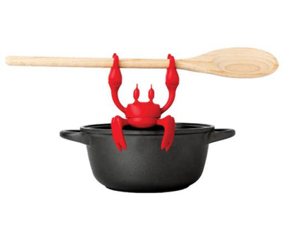 Red the Crab Silicone Utensil Rest - Kitchen Gifts, Silicone Spoon Rest for Stove Top - Heat-Resistant, Funny Kitchen Gifts Cutlery Tableware