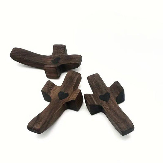 3Pcs Wooden Cross Decorations, Multi-functional Spiritual Symbols for Home and Office, Great Gift Idea - Religious, Ornaments