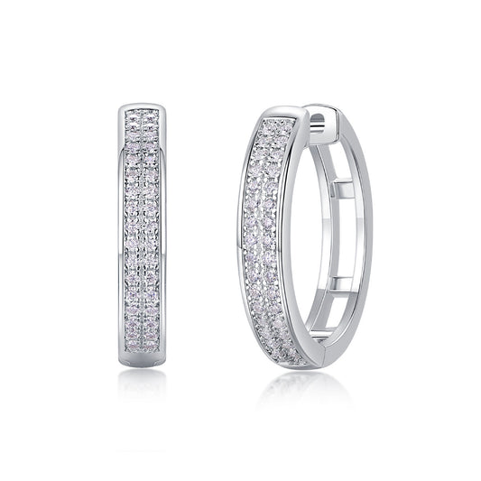 S925 Firefly Light Earrings Moissanite Hoop Earrings