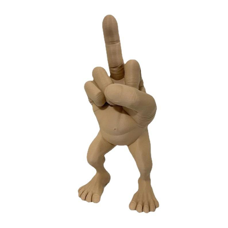 Middlefingerfigure with Legs Middle Finger Funny Desk Decorations 3D Printing Gift Home Plastic