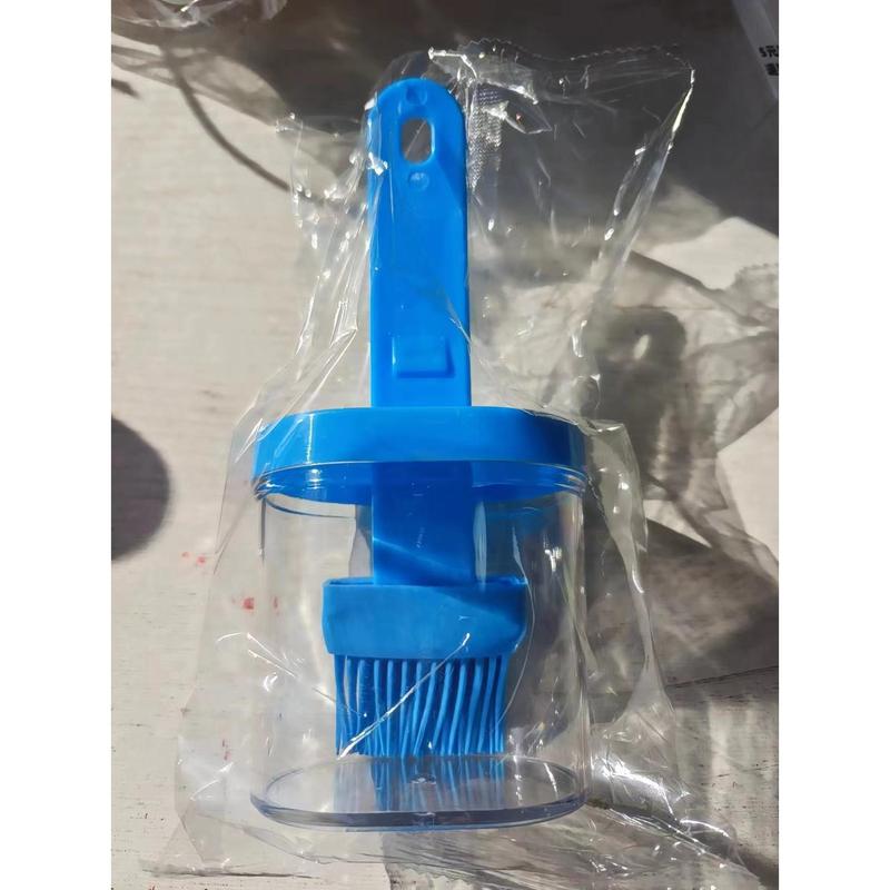 Oil Brush With Bottle Kitchen Pancake Oil Brush Oil Brush Household High Temperature Resistant Brush a Bottle of Honey Spice Jar BBQ Brush Oil Artifact