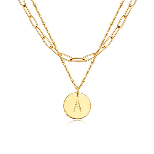 Personalized Initial Necklaces for Women Dainty Layered Necklace with 14K Gold Plating necklace Perfect gift